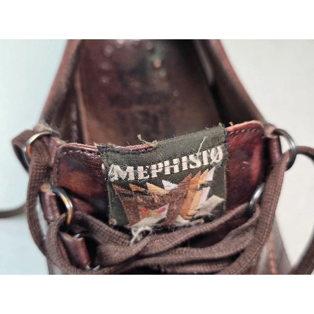 Mephisto Match Run Off Air Jet Men's Sneakers Size 9 Brown Leather‎ Shoes France
